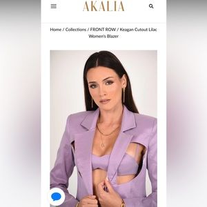 Akalia Keegan Cutout Lilac Blazer Set